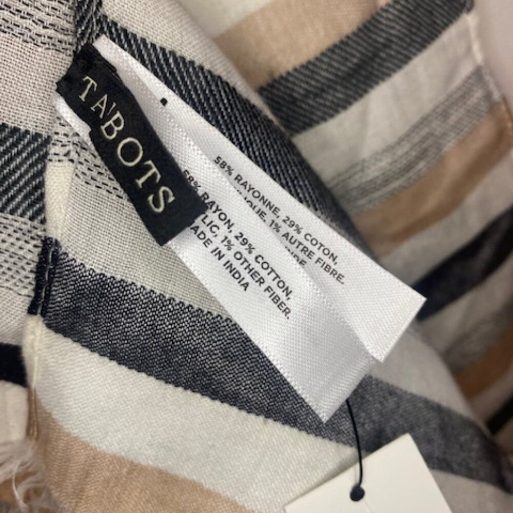 Talbots Striped long Scarf - Picture 3 of 9